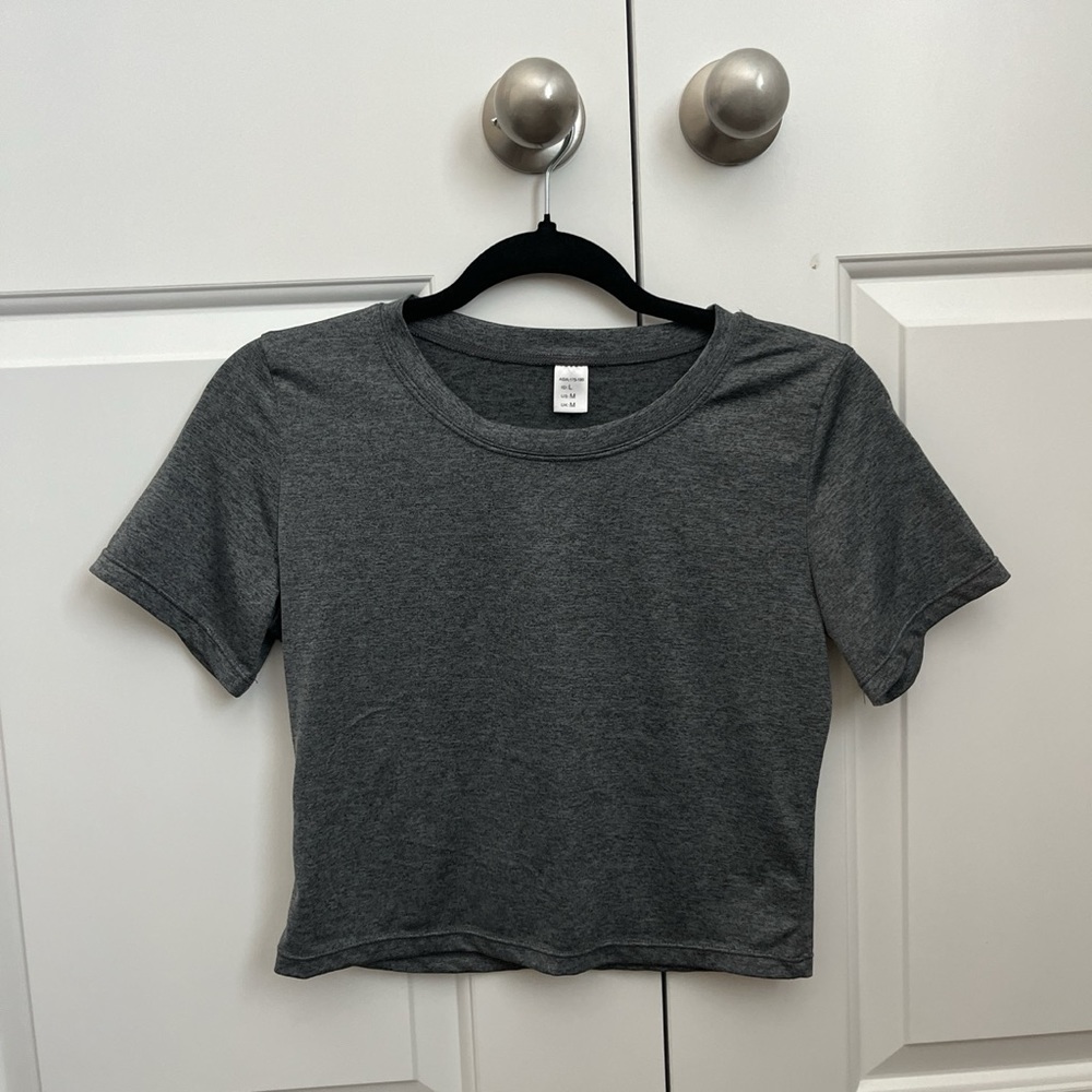 Grey Athletic Crop